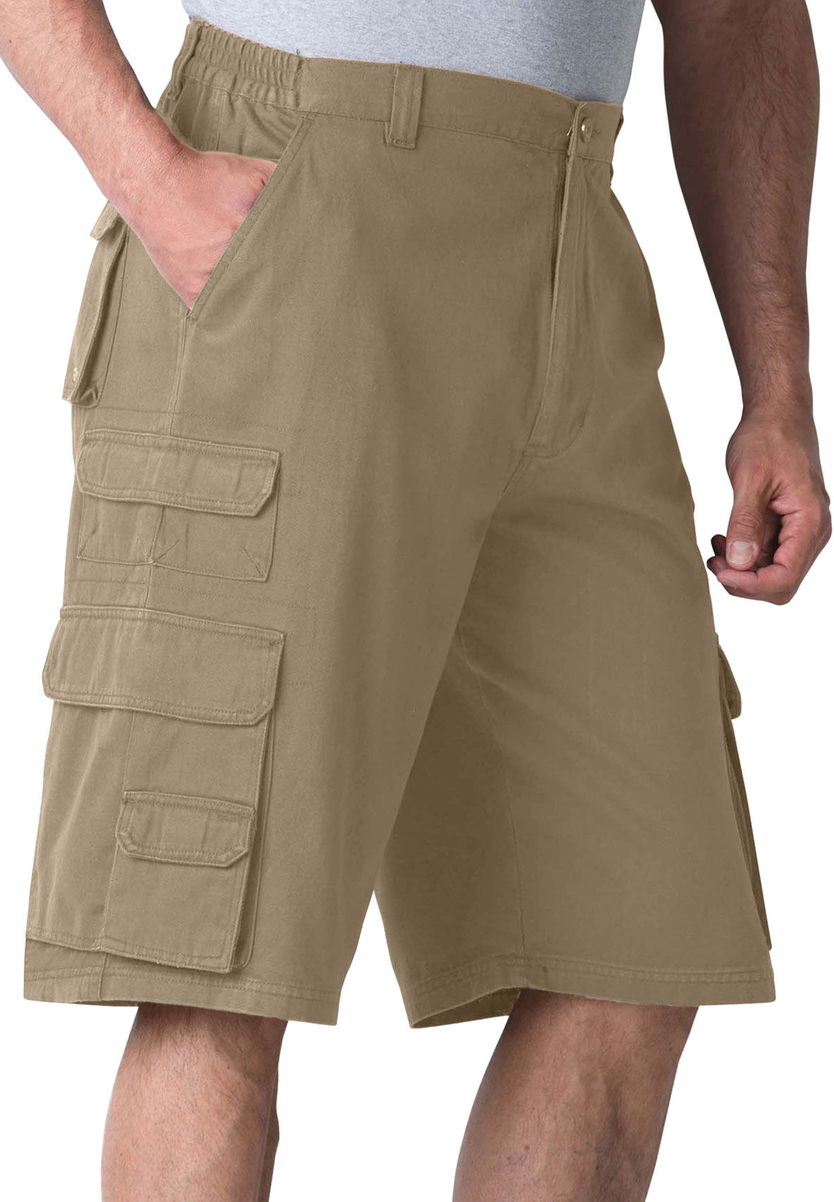 Lounge Shorts ~ 3-5 XL Mens Plus Size Cotton Jersey Cargo Shorts